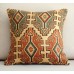 orange and green Decorative geometrical Pillow Cover -Throw Pillow - Indian style chenille jacquard sofa pillow modern pillow 10