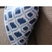 Blue Ikat Pillow - Blue White Pillow - Medium Blue Diamond Pillow - Designer Pillow - Decorative Pillow - Throw Pillow 263