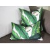 tropical dark green palm banana leaf pillow covers - leaves pillow - throw pillow - cushion cover graphic decorative pillow pillow cover 272