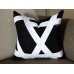 Exclusive Original Designer pillow - black white with gold zipper Pillow Cover - Designer Geometric Pillow Cover 313