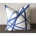 Blue Channels Pillow Cover - Blue Pillow - Designer Geometric Pillow Cover 318
