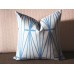 aqua blue Katana Pillow Cover - Ivory Ebony - aqua blue Pillow - Designer Geometric Pillow Cover 324