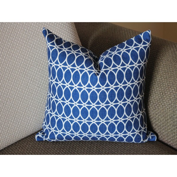 10 colors Navy Blue and Off White Pillow, 16x16, 18x18, 20x20, Simple Navy Blue Pillow 327