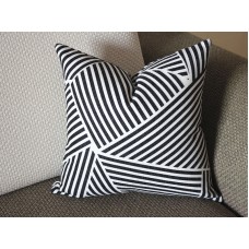 Elegant Black and White Paramount Pillow Cover (16x16, 18x18, 20x20, more), Modern Pillow Cover 330