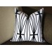 Black Katana Pillow Cover - Ivory Ebony - black and Ivory Pillow - Designer Geometric Pillow Cover 349