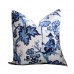 Blue and White ORIENTAL TOILE by Bailey & Griffin chinoiserie blue aqua  Paradise Toile Pillow Cover - 367
