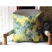 Fig Leaf Pillow Cover - Decorative Pillow - Green Leaf Throw Pillow 14x18, 16x16, 18x18, 20x20, 22x22 431