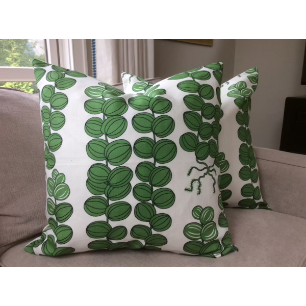 CELOTOCAULIS by Svenskt Tenn -Josef Frank design in emerald green and white pillow cover 432