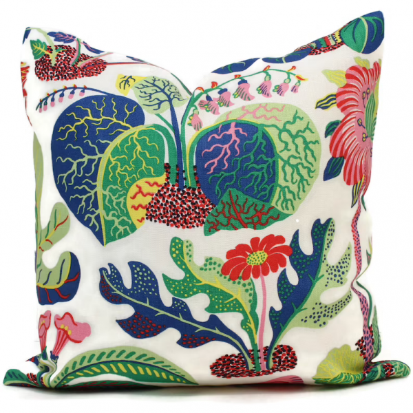 OUTDOOR Decorative Pillow Cover Exotic Butterfly in Spring 18x18, 20x20, 22x22, 24x24, Eurosham, Lumbar Pillow, Floral pillow, Josef Frank 495
