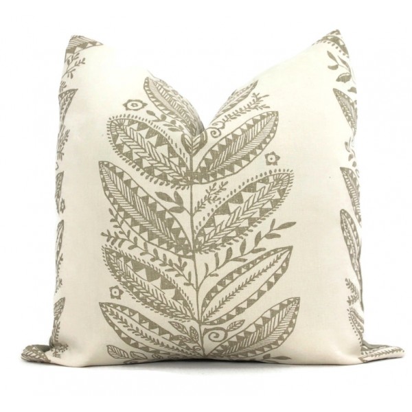 Schumacher Eland in Taupe 22x22 Decorative Pillow Cover 504
