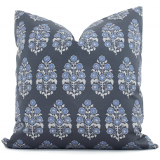 Mughal Floral blue tan Decorative Pillow Cover, Throw Pillow, Accent Pillow, Pillow Sham blue white pillow 517