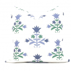 Blue periwinkle Tulips Decorative Pillow Cover 18x18, 20x20, 22x22, Eurosham or lumbar Made to order in any size 527