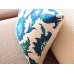 Designer Linen Pillow -beige blue Retro flower Floral Pillow Cover - 18" 45 cm /22" 55 cm Decorative Cushion Cover Throw Pillow cover 169