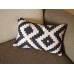 10 colors Linen Pillow - black white diamond geometrical Pillow Cover - lumbar Pillow - Throw Pillow Cushion Covers 12 x 20 ,14 x 20 246