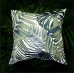 One Dark Green Tropical Jungle Zipper Pillow Cover Leaves Outdoor Pillow Dark Green Banana leaf 18x18 Lumbar Martinique Pillow cover 256