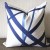 Blue stripes pillow - Blue Channels Pillow Cover - Blue Pillow - Designer Geometric Pillow Cover 296