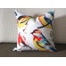 cotton linen Meadow Bird Pillow Covers - Modern Home Decor, Lumbar pillow 307