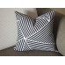 Elegant Black and White Paramount Pillow Cover (16x16, 18x18, 20x20, more), Modern Pillow Cover 330