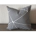 Elegant Black and White Paramount Pillow Cover (16x16, 18x18, 20x20, more), Modern Pillow Cover 330
