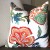 orange white blue pillow Flowers pillow cover in Spark - orange flower 331