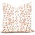 orange color Brunschwig Fils Les Touches Throw Pillow Cover with Zipper, Designer Cushions, Spotted Animal Print Decor, Square, Lumbar and Custom Sizes 464