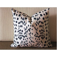 Brunschwig Fils Les Touches Throw Pillow Cover with Zipper, Designer Cushions, Spotted Animal Print Decor, Square, Lumbar and Custom Sizes 337