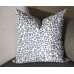 Gray Leopard Linen Print Pillow Cover (18x18, 20x20, 22x22, 24x24,26x26) cotton linen pillow covers 363