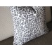 Gray Leopard Linen Print Pillow Cover (18x18, 20x20, 22x22, 24x24,26x26) cotton linen pillow covers 363