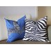 Black and White Zebra Pillow Cover Decorative Pillow Cover, Square, Euro or Lumbar Pilllow 383