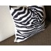 Black and White Zebra Pillow Cover Decorative Pillow Cover, Square, Euro or Lumbar Pilllow 383