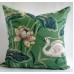 Jade Lotus Garden Pillow Cover  - Green Pillow  - Designer Geometric Pillow Cover 454