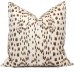 Brunschwig Fils Les Touches Throw Pillow Cover with Zipper, Designer Cushions, Spotted Animal Print Decor, Square, Lumbar and Custom Sizes 463