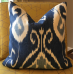 Indigo Ikat Decorative Pillow Cover, Kravet Bansuri 18x18, 20x20, 22x22 Eurosham or lumbar pillow, toss pillow, accent pillow, throw pillow  480