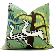 Jade Schumacher Antelopes Decorative Pillow Covers 18x18, 20x20 or 22x22, 24x24, 26x26 or lumbar pillow, Paul Poiret 491