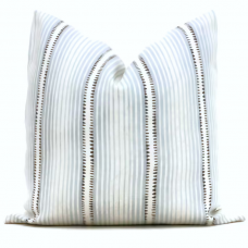 Schumacher Moncorvo Light Blue Stripe Decorative Pillow Cover, Made to order,throw, toss pillow cover 492