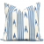 Schumacher Santa Barbara Ikat in Blue Decorative Pillow Cover, Made to order, accent throw, toss pillow cover 534