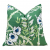 Designer Floral Decorative Pillow in Green and Blue. Thibaut Yukio High End Accent Pillow in Green, Chinoiserie Cushion Cover Euro Sham 541