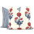 Dianthus hand block pint Molly Mahon Decorative Pillow Cover 18x18, 20x20, 22x22, Eurosham or lumbar iron indigo Schumacher, red blue tulip 546